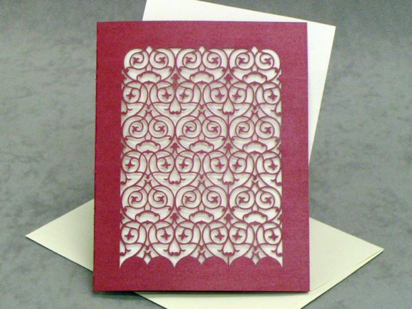 RSVP Card - Barcelona - Inferno Red