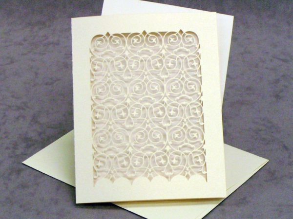 RSVP Card - Barcelona - White Gold