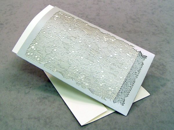 Art Deco - Invitation Sleeve Grande - Lustre Silver