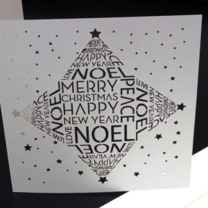 Christmas Star Text Card - Cards