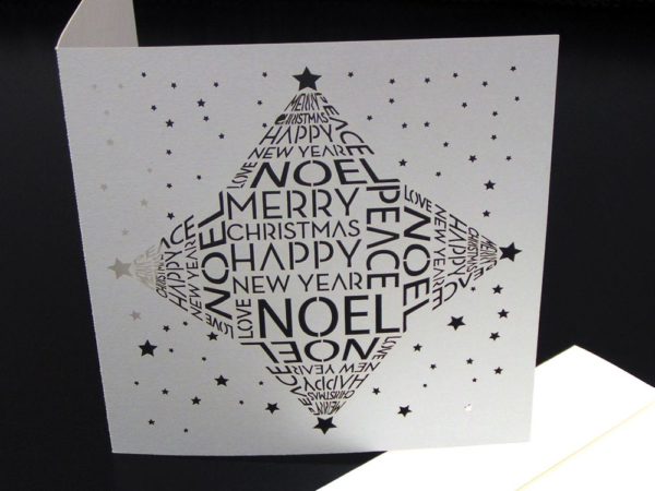 Christmas Star Text Card - Cards