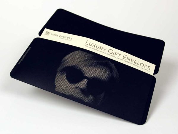 Gift Envelope - Card Holder - William Shakespear - Andy Warhol - Black