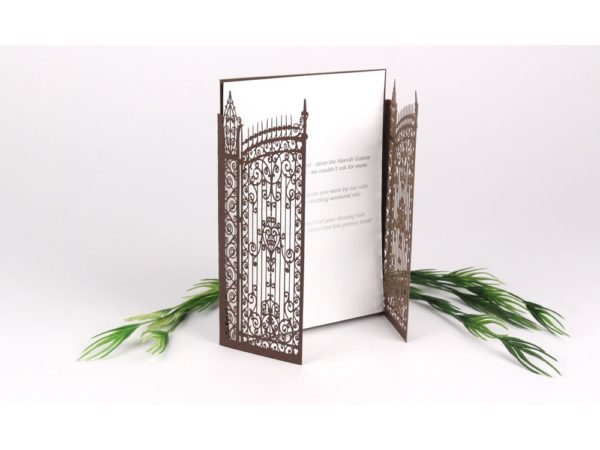 Antique Iron Gatefold Card