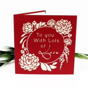 Valentine's Day Card: Lots Of Love-Succulent Garden