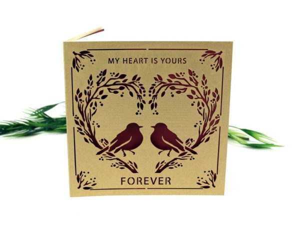 Valentine's Day Card: Hearts Forever-Birds and Branches