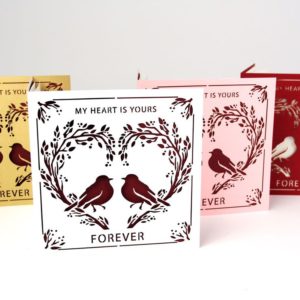 Valentine's Day Card: Hearts Forever-Birds and Branches