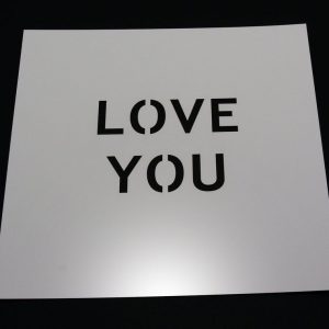 Love You Stencil